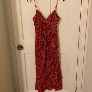 Bardot red leopard Midi Dress